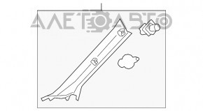 Upper left front pillar trim for Toyota Camry v70 18-24 beige