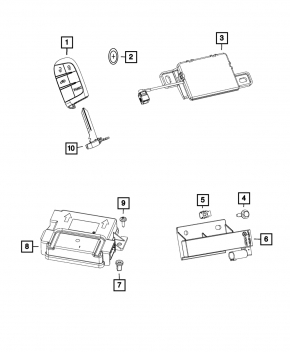 Chrysler 200 15-17 key with remote start