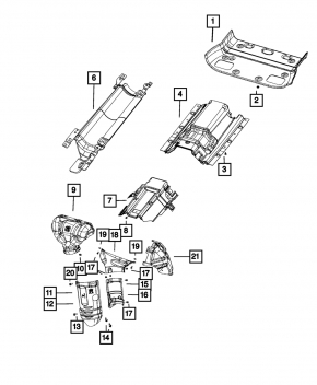 Jeep Cherokee KL 19-23 2.0T Front Catalytic Converter Guard