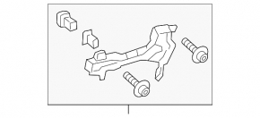Rear right door handle mechanism Lexus IS 14-20