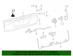 Lexus LX570 08-21 Trunk Door Lock Hook