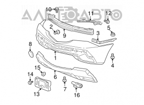 Front bumper mount right Acura MDX 07-13
