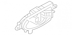 Nissan Leaf 13-17 black inner rear left door handle