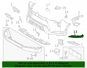 Right fog light frame for Lexus GX 24-26