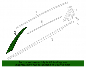 Door trim, side, rear, left, front, Kia K5 21-24 matte