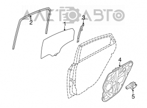 Rear left window seal for Hyundai Sonata 11-15