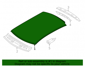 Metal roof for Audi Q3 83A 19-25 with panoramic windows, sawed off
