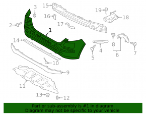 Rear bumper bare Hyundai Kona 19-21 EV