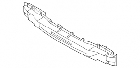 Rear bumper reinforcement Hyundai Sonata 15-17 usa without brackets