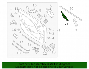 Mirror cover inner right Kia Optima 11-16