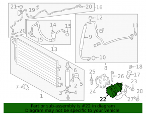 Infiniti M35h Q70 12-18 Hybrid Air Conditioning Compressor