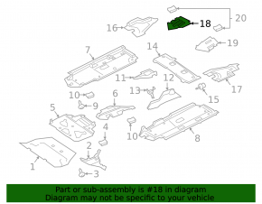Right rear bumper guard for Porsche Cayenne 19-26