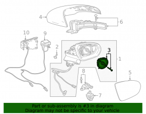 Mercedes A-class V177 19-22 left side mirror motor with memory