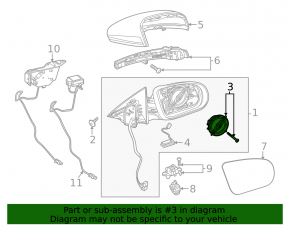 Mercedes H247 GLA 20-26 right side mirror motor with memory