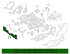 Mercedes GLC 16-22 black front driver's seat trim, scratches