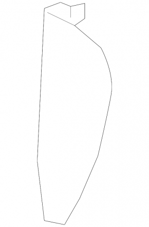 Lincoln Corsair 20-22 black left side panel trim
