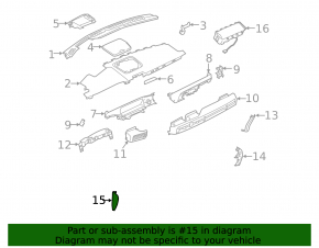Lincoln Corsair 20-22 black left side panel trim
