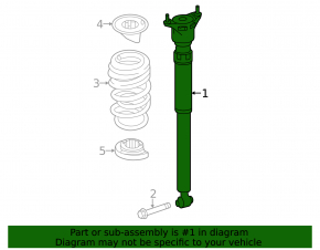 Rear left shock absorber Mercedes CLA 14-19 with support