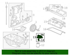 Oil filter housing Honda CRV 12-16