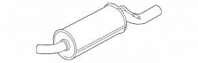 Muffler rear part with barrels left and right Mini Cooper Clubman R55 07-14