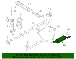 Muffler rear part with barrels left and right Mini Cooper Clubman R55 07-14