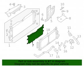 Grid between radiators Nissan Leaf 18-22
