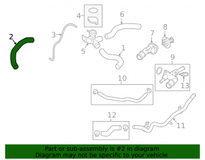 Cooling pipe lower Kia Forte 4d 17-18 2.0