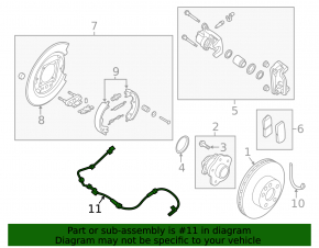 Rear left ABS sensor for Nissan Altima 13-18