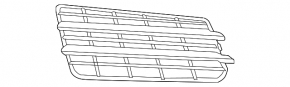 Right front bumper grille for Audi A7 12-15, black, without fog lights