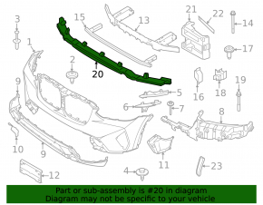 BMW X3 G01 22-23 Front Bumper Absorber