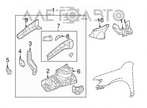 Right wing bracket Toyota Camry v40