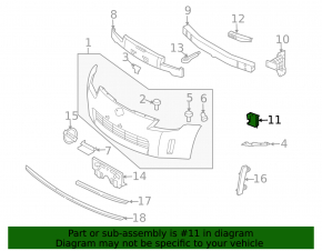Front bumper bracket left Nissan 350Z 06-08