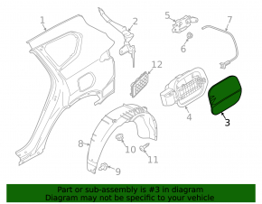 Fuel filler flap cover Hyundai Santa FE 19-20