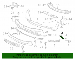 Front bumper mount left Honda Pilot 16-21