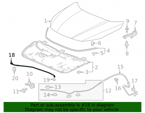 Support bonnet stop Honda Insight 19-22