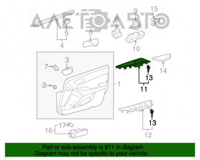 Front right window lift control trim Lexus ES350 07-09 wood grain