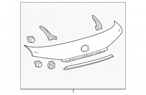 Lexus RX350 RX450h 16-19 trunk lid molding