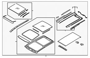 Sunroof assembly panorama Kia Sorento 16-19