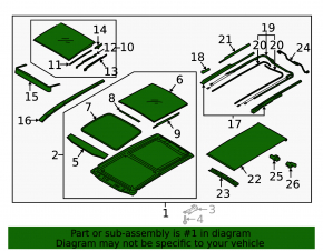 Sunroof assembly panorama Kia Sorento 16-19