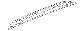 Longitudinal roof rail right Chevrolet Equinox 10-17 black, missing fragment