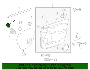 Mirror control Lexus NX300h 18-21 without BSM