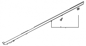 Front left wing molding Hyundai Sonata 20-23