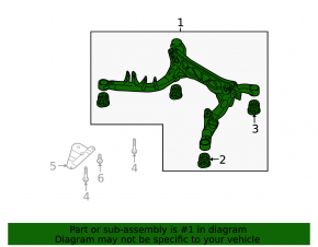 Rear subframe Audi A4 B8 08-12 AWD
