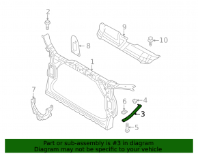 TV mount lower left Audi A4 B8 08-16