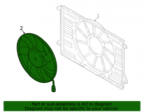 Cooling fan Audi A4 B9 17-24 2.0T, 400W