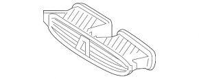 Hyundai Santa FE 19-20 black and chrome front panel air vent deflector