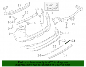 Reflector rear bumper right Ford Edge 15-18 prerest