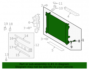 Toyota Venza 21- inverter cooling radiator