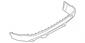 Ford Explorer 20-24 rear bumper lower section for parking sensors without towbar, Platinum
