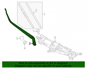 Right wiper arm for Mazda CX-50 23-24